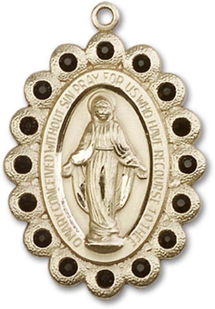 Jewels Obsession Miraculous Medal 14K Gold Miraculous