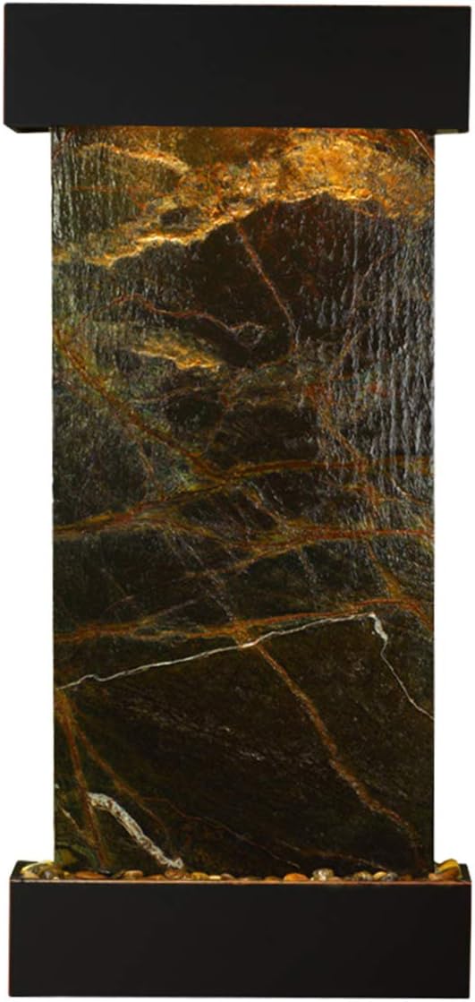 Cascade Springs Water Feature with Blackened Copper Trim and Square Edges (Green FeatherStone): Home & Kitchen