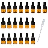 ZbFwmx 20Pack Set 1ML Glass Bottles with Glass Eye