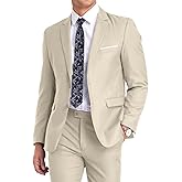Fxzpiodi Mens Suit Slim Fit 2 Piece Suits,Two Button Solid Business Wedding Tuxedo Suit for Prom Suit Jacket and Pants