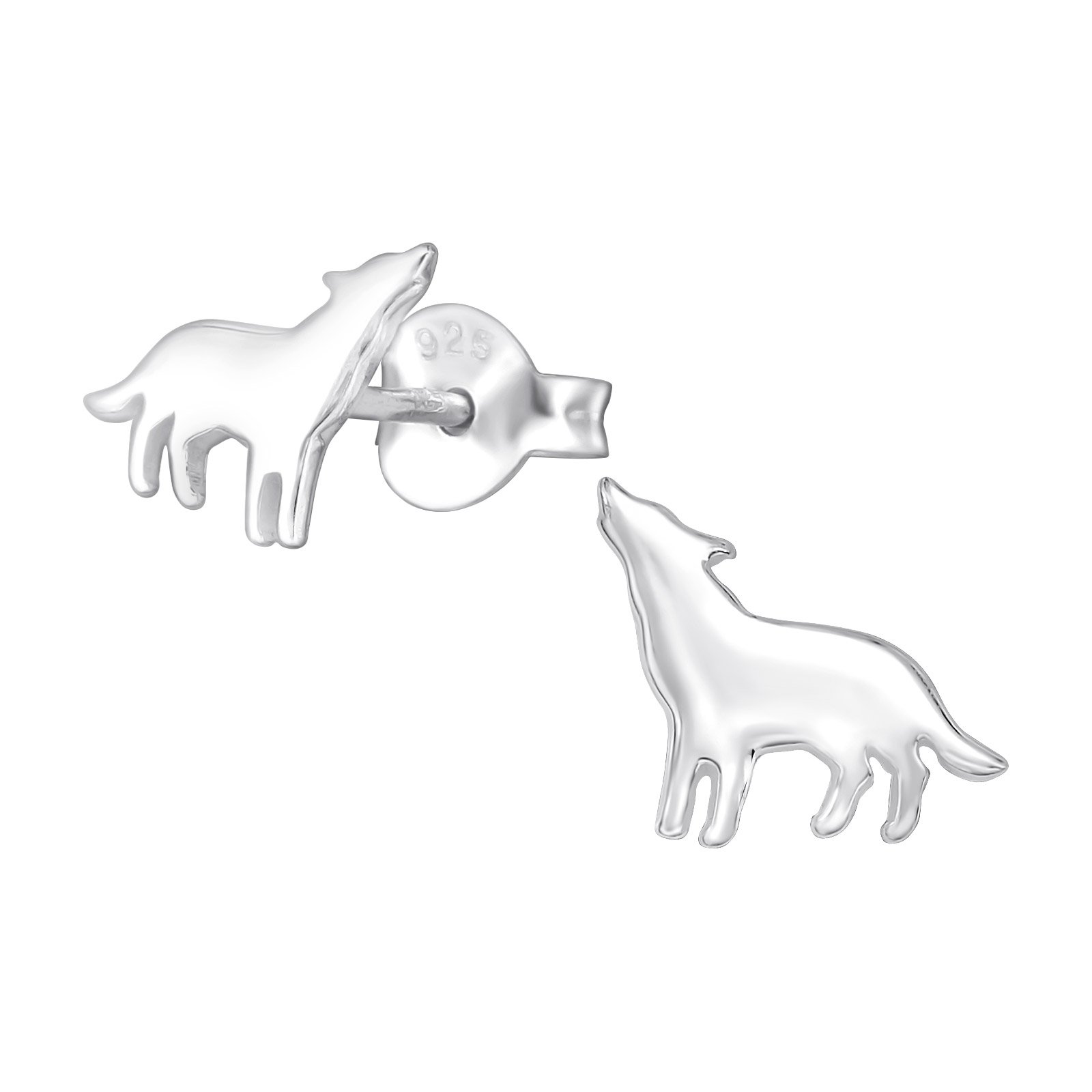 925 Sterling Silver Women Wolf Stud Earrings for Women & Girls – Gift-Ready Jewellery by The Rose & Silver Company