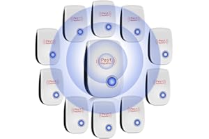 WYEWYE Ultrasonic Pest Repeller, 10 Packs Mouse Repellent Electronic Pest Control Plug in Rodent Repellent, Indoors Ultrasonic Bug Wall Mosquito Repeller for Ant, Mice, Spider