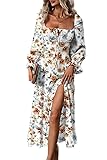 BLENCOT Womens Wrap Floral Dress Casual Vintage