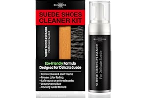 SHIMMERIX Suede Shoes Cleaner Kit - Eco Friendly Formula Designed for Delicate Suede - Removes Stains & Scuff Marks, Prevents Color Fading, Safe to Use on Colored Suede, Reviving Suede Texture