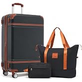 OYEFIT 28-Inch Hardside Luggage Set with Dual Spinner Wheels | Includes one suitcase, expandable duffel bag, and matching toiletry bag