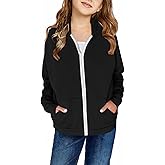 storeofbaby Girls Zip Up Hoodie Casual Long Sleeve Jacket Lightweight Sweatshirt with Pockets