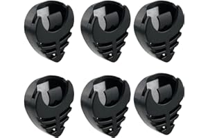 Pick Holder CHENJIN 6PCS Black Plastic Stick-on Guitar Pick Holder Pickholder with Adhesive Back Spring Guitar Accessories for Acoustic Guitar Bass Ukulele Guitar Pick Case