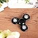Fidget Spinner Toy, Hand Tri Finger Spinner Metal Stainless Steel Bearing Spinner,for ADD, ADHD, Anxiety,and EDC LED Figit Spinner (BLACK)