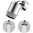 Kitchen Faucet Aerator,srmsvyd 720° Swivel Super Wide Angle 2 Water Outlet Modes Kitchen Sink Sprayer for Batroom, Washbasin & Kitchenroom.(720°)