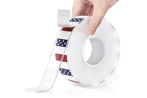 Lancord Double Sided Tape Heavy Duty Nano Strong Mounting Adhesive Tape, Removable Clear Two Sided Double Stick Wall Tape Picture Hanging Strips Extra Large