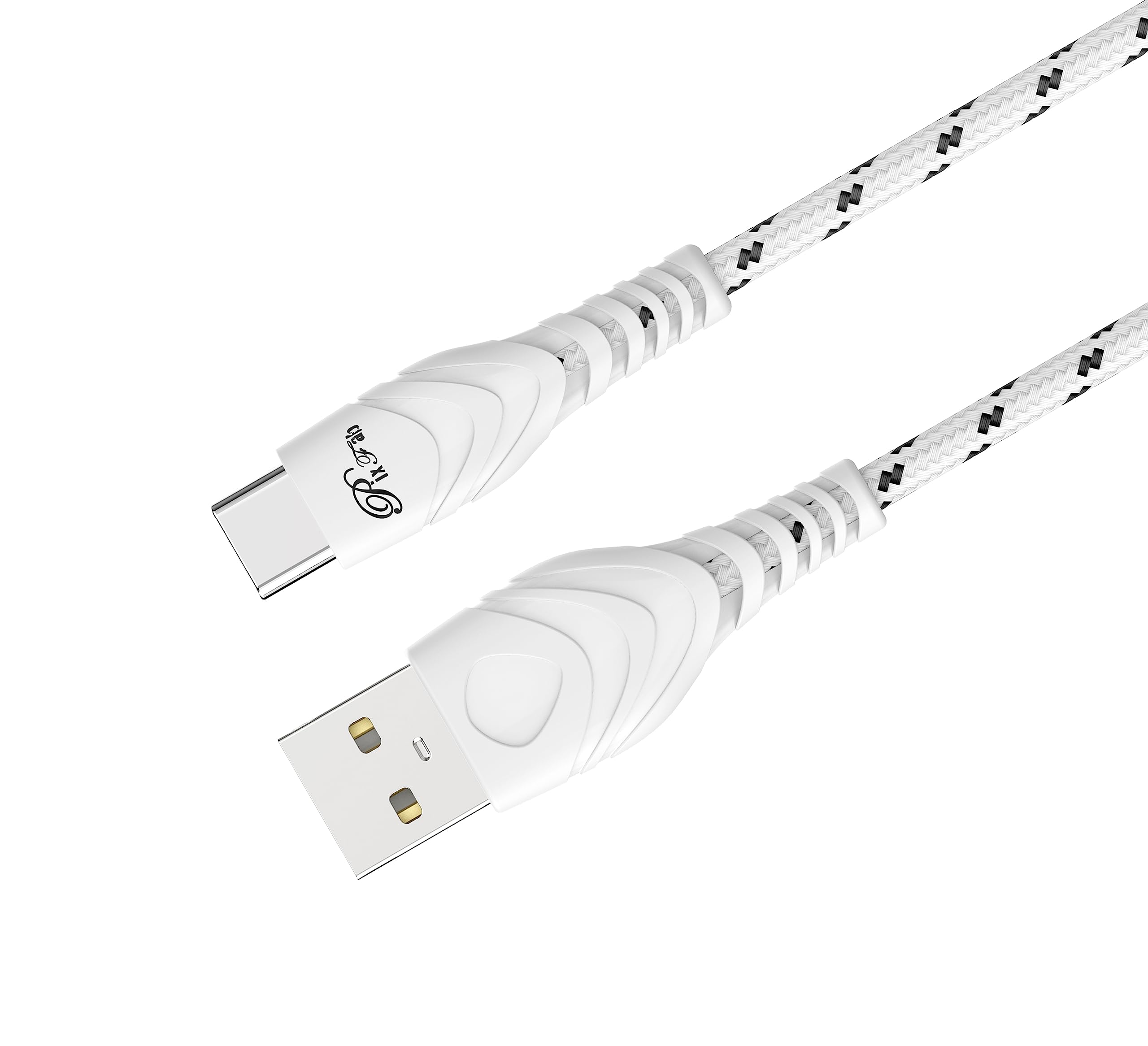 PIXFAB USB C Charging Cable For Doro 8100/8200 / 8050/8080 / 8035, [Type C] Fast Charging Cable [Nylon Braided], USB A – Type C Charger Cable 1M - White