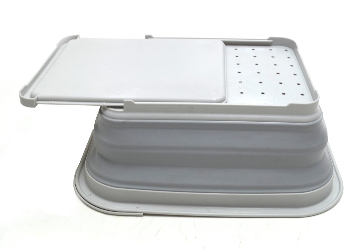 SAMMART Collapsible Dish Drainer with Drainer Board Foldable Drying