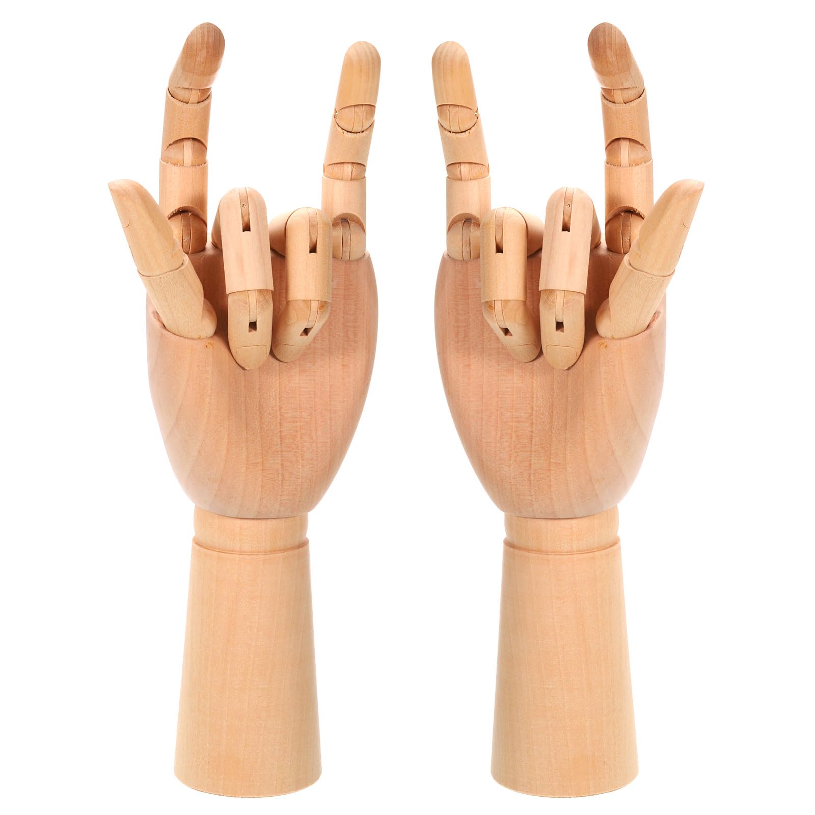 PATIKIL 12" Wooden Hand Model, Artist Mannequin Right and Left Hand Model Flexible Movable Manikin Jointed Figure for Sketching Painting Drawing Decoration — image 1