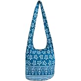 BTP! Turtle Sling Crossbody Shoulder Bag Purse Hippie Hobo Thai Cotton Gypsy Bohemian Large