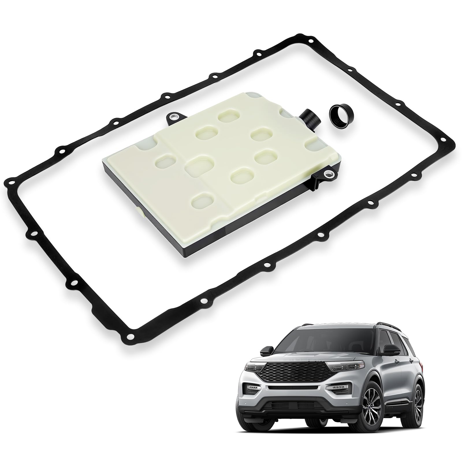 Photo 1 of 10R80 Ten Speed Transmission Filter and Pan Gasket Kit Compatible with Ford F150 F250 F350 Bronco Explorer Ranger Expedition Mustang Lincoln Navigator 2017-2025, Replaces FT202 HL3Z7A098A FT215