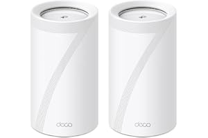 TP-Link Tri-Band WiFi 7 BE22000 Whole Home Mesh System (Deco BE85) | 12-Stream 22 Gbps | 2× 10G + 2× 2.5G Ports Wired Backhaul, 8× High-Gain Antennas | VPN, AI-Roaming, 4×4 MU-MIMO, HomeShield(2-Pack)