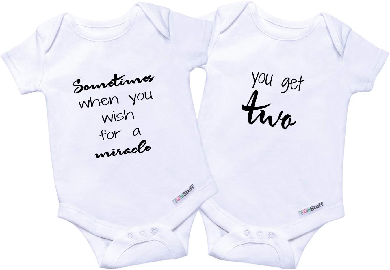 Twin Onesies Outfits Baby Girls & Boys, Perfect Newborn Twins 2 Pack