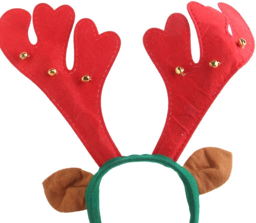 Tungchilan Christmas Headband Christmas Deer Reindeer Antlers Headband Christmas Decorations
