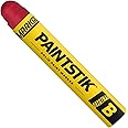 Markal 80222 B Paintstik Solid Paint Ambient Surface Marker, Red (Pack of 12), 11/16" x 4-3/4"