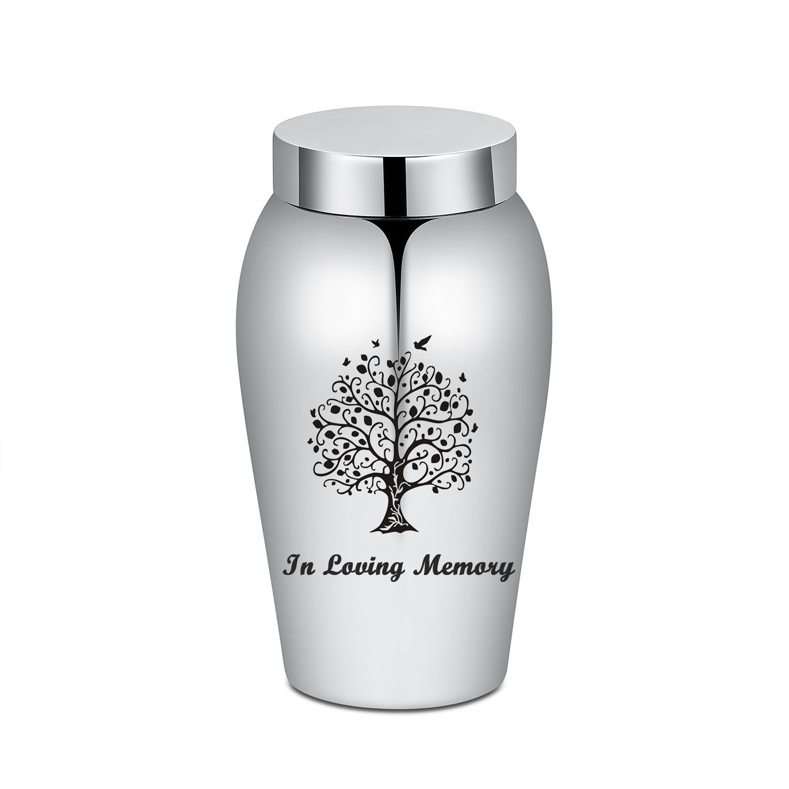 Small Urns for Human Ashes Angel Wings Cremation Urns for Ashes Stainless Steel Urns Funeral Memorial Keepsake for Women Men Ashes Holder