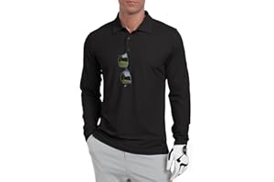 Askdeer Men's Golf Polo Shirts Long Sleeve UPF 50+ Performance Collar Shirts Lightweight Summer Casual Quick Dry Tee