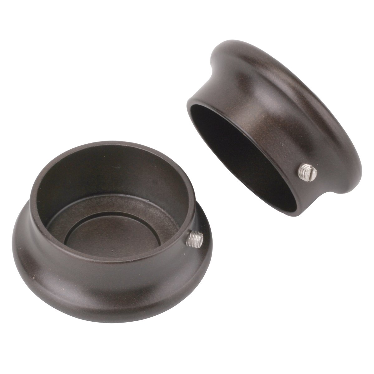 Knape & Vogt Pro HD CD-0017-BRZ Decorative Closet Pole End Caps, Bronze