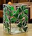BANBERRY DESIGNS Shamrock Candle Holder with a LED Candle - Stained Glass Shamrocks and a Flameless Candle - Irish Candle Holder