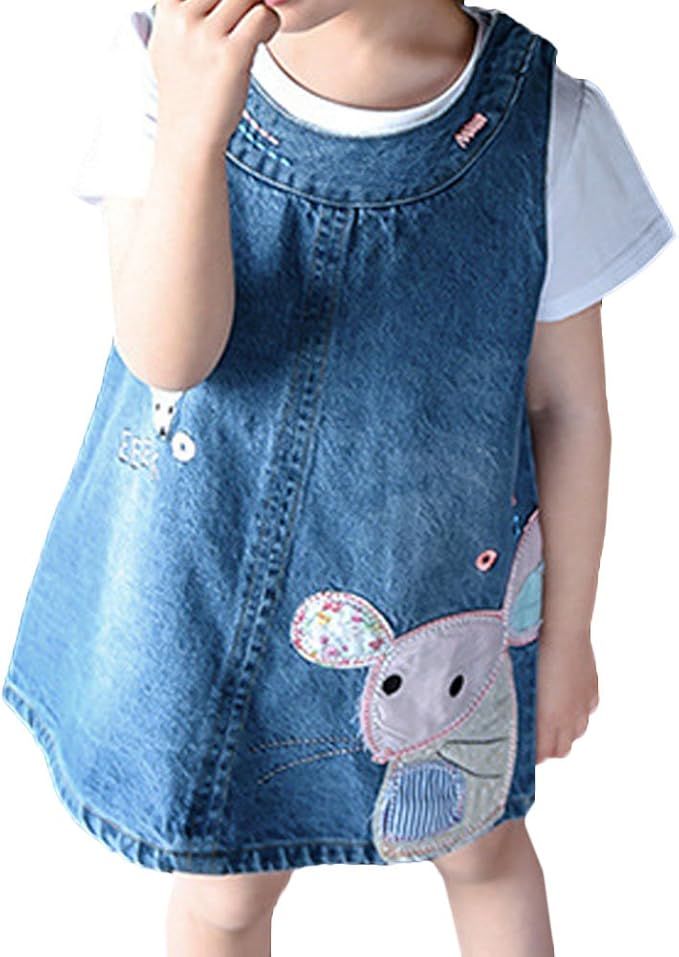 Robe En Denim Bebe Fille Salopette Robe Jeans Robe Tenues De Vetements Bleu 1 Fille Vetements Okey Marketing