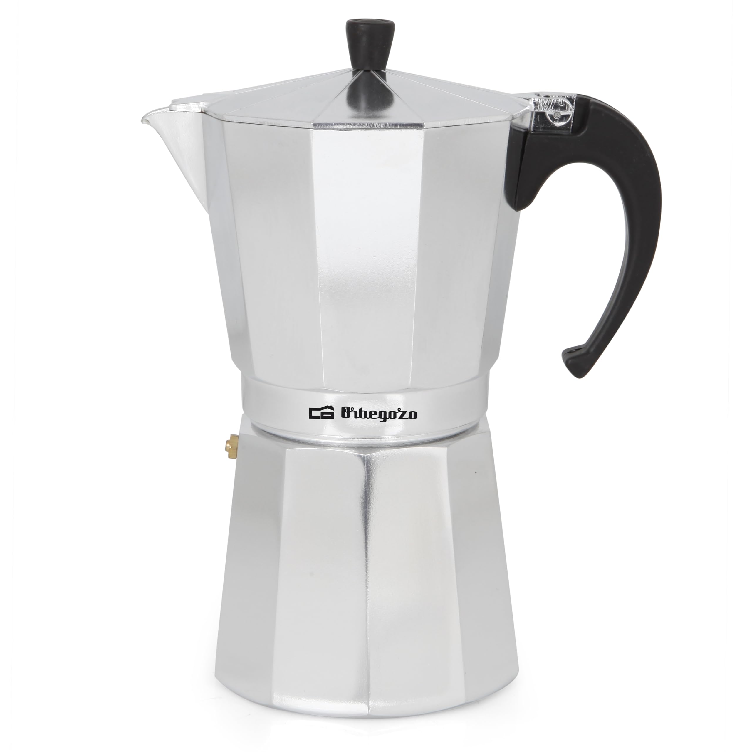 Orbegozo KF 600 Italian Coffee Maker, Made of Aluminium, 6-Cup Capacity (280 ml), Ergonomic Handle, Safety Valve, Removable Filter