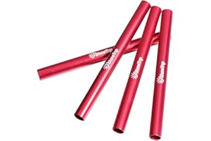 Tiiyee Tent Pole Repair Splint, 4pcs Tent Pole Repair Sleeve Aluminium Alloy Spare Emergency Fixing Tube Support for Diameter