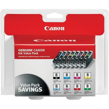 Compatibile per Canon Pixma Pro 9000 Mark II cartucce di inchiostro set nero, ciano, magenta, giallo, ciano chiaro, magenta chiaro - CLI-8 / 0620B001-0625B001 - Inhalt: 6 x 12 ml