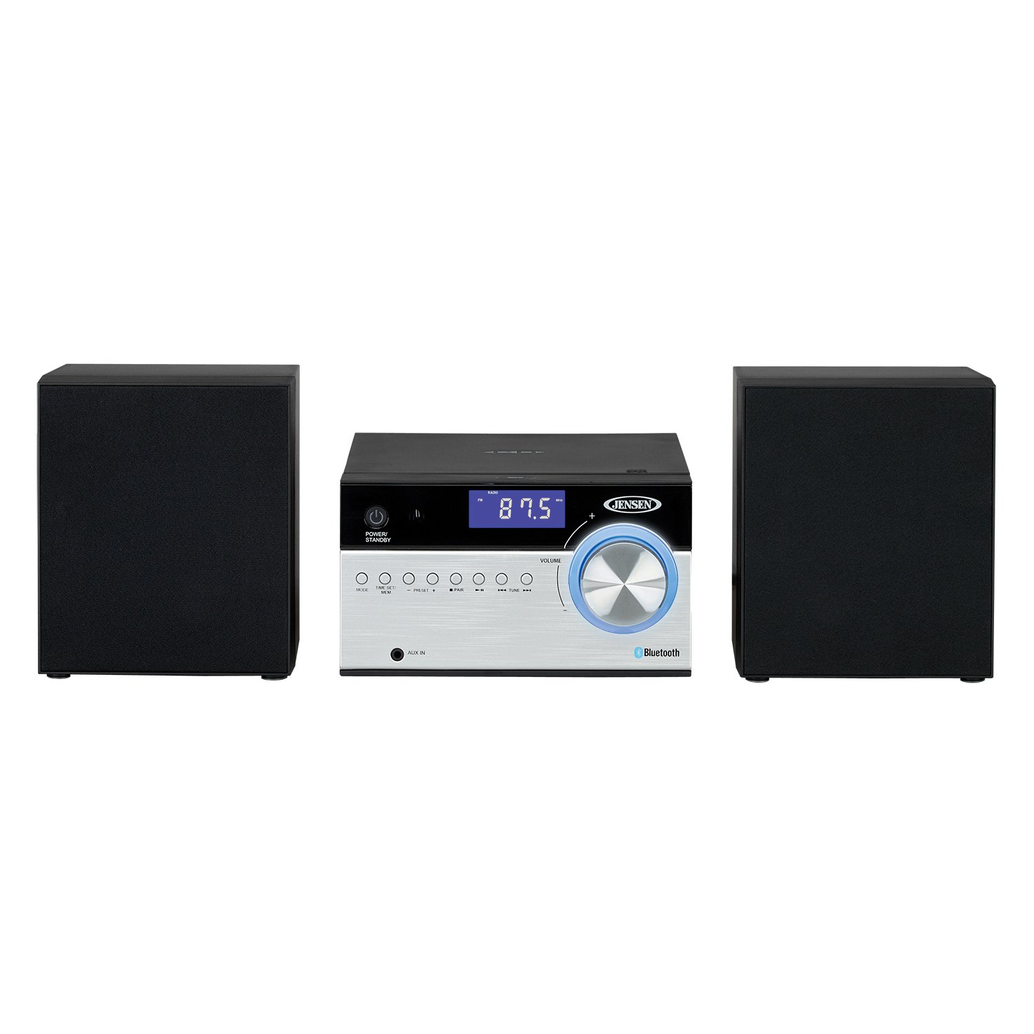 Jensen JBS-200 Bluetooth CD Music System with Digital AM/FM Stereo Receiver and Remote Control 2"