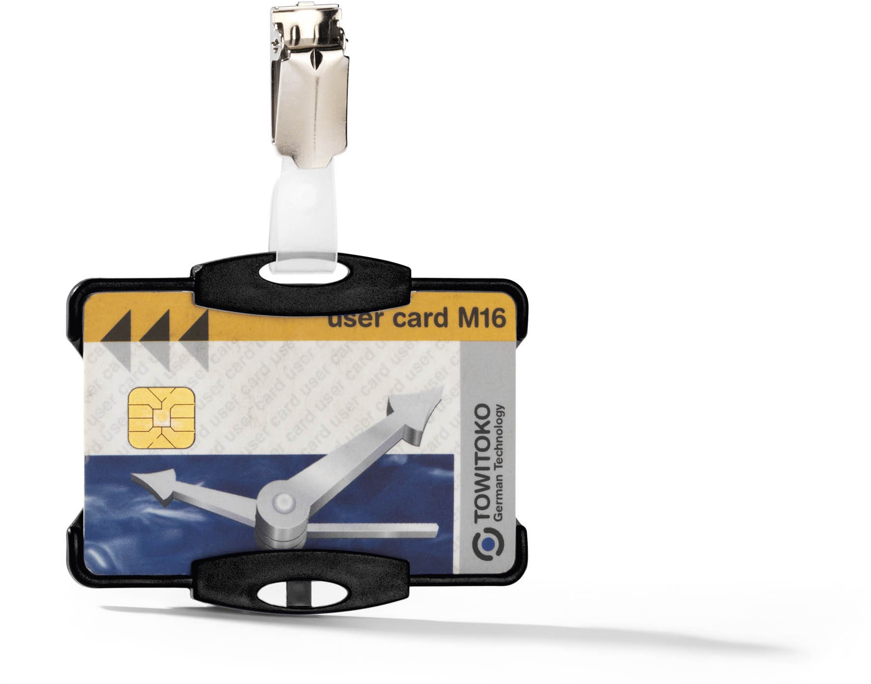 Durable 54 x 85 mm Pack of 1 868301 ID Holder with Clip, Black Black