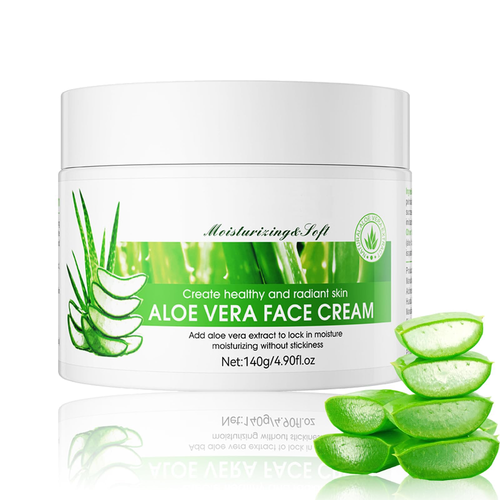 Aloe Vera Gel Face Cream,Face Moisturizer For Women,Organic Aloe Vera Hydrating Face Moisturiser For All Skin Types,Aloe Vera Cream Is Good For Anti-Wrinkle, Acne Soothing And Moisturizing (ALOE)