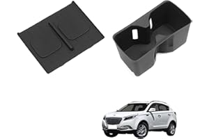 LUCKEASY for 2024 2025 2026 Hyundai Santa Fe Not for Hyundai Tucson Center Console Silicone Water Cup Holder Insert with Wire