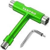 Vanpro T- Skateboard Tools Skate tools for Skateboard 1 pk w/L-Wrench&amp;Bag | 45# steel ABS plastic Used for Adjusting and Tightening of various skateboards Wheels, Trucks and roller skates，etc