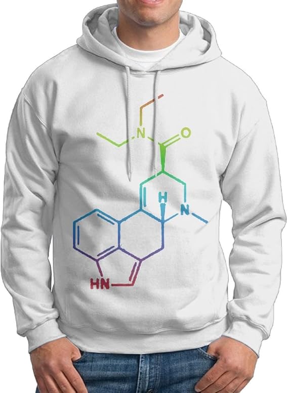 Amazon Co Jp パーカー スウェット メンズ 大人 カラフル Lsd 着色分子 長袖 フィットネス ストレッチ White 服 ファッション小物