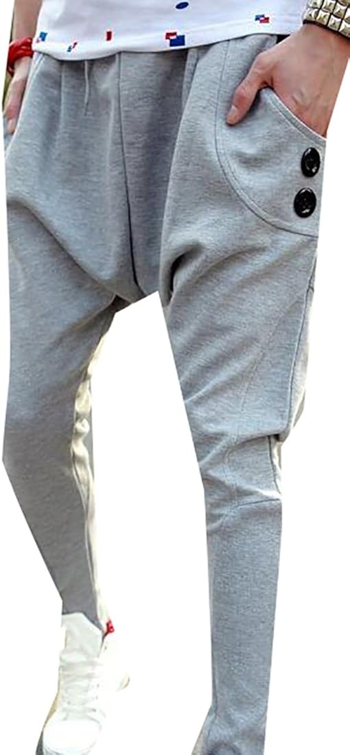 drop crotch tapered pants