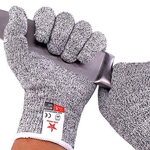 Cut Resistant Gloves, 1 Pair Of Safety Kitchen Cuts Gloves For Oyster Shucking, Fish Fillet Processing, Mandolin Slicing, Meat Cutting And Wood Carving,Food Grade Level 5 Protection (Medium) (767520218598)
