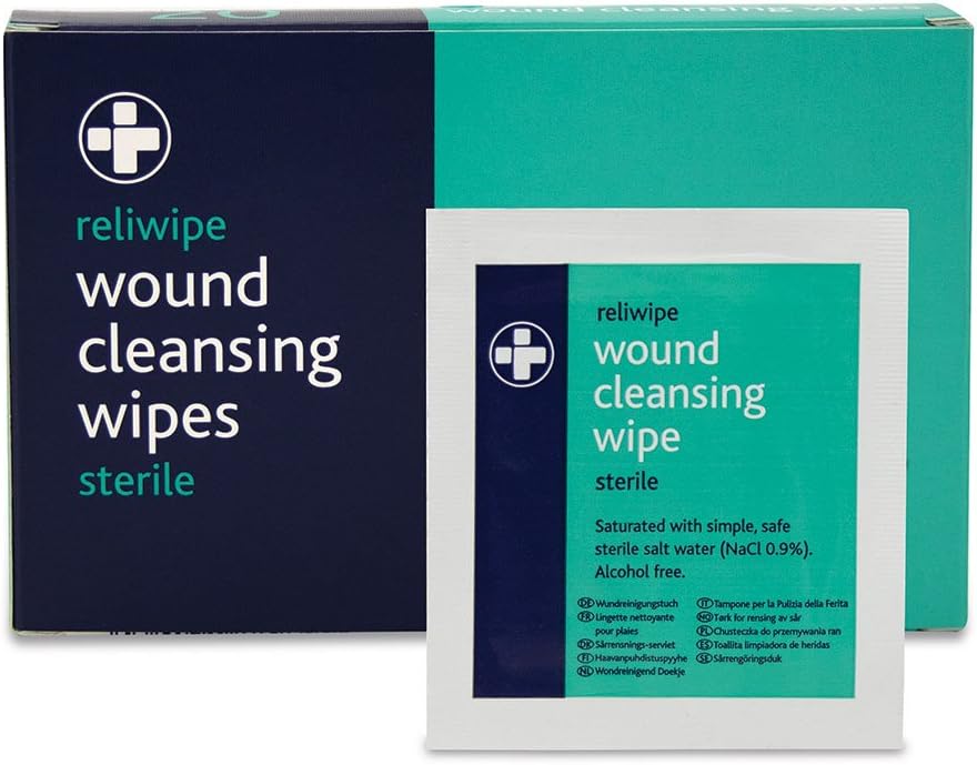 Reliance Medical Reliwipe Moist Cleansing Wipes Pack of 5, 100 Wipes