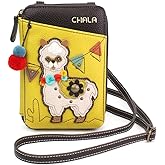 CHALA Wallet Crossbody Cell Phone Purse - Women Faux Leather Multicolor Handbag with Adjustable Strap