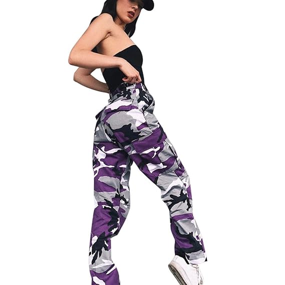 UFACE 2019 Damen Camo Cargo Hosen Freizeithosen Military Combat Camouflage Pants