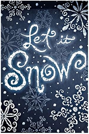 Double Sided Decorative Custom Flag Let It Snow-Snow Background Fade And Mildew Resistant Waterproof Garden Flags 28 X 40 Inch 100% Polyester Banner