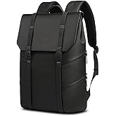 hk Backpack for Men Flap Laptop Backpacks 15.6 Inch Travel Business Backpack Waterproof Anti-Theft Computer Bag for College Work Hiking Vintage Casual Rucksack