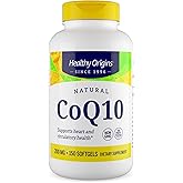 Healthy Origins CoQ10, 200 mg - Heart Health & Energy Supplement - Gluten-Free & Non-GMO Supplements - 150 Softgels