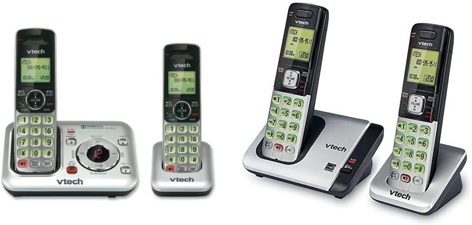 VTech CS6429-16 DECT 6.0 Expandable Cordless Phone with Answering System and Caller ID, 1 Handset, Red: Electronics