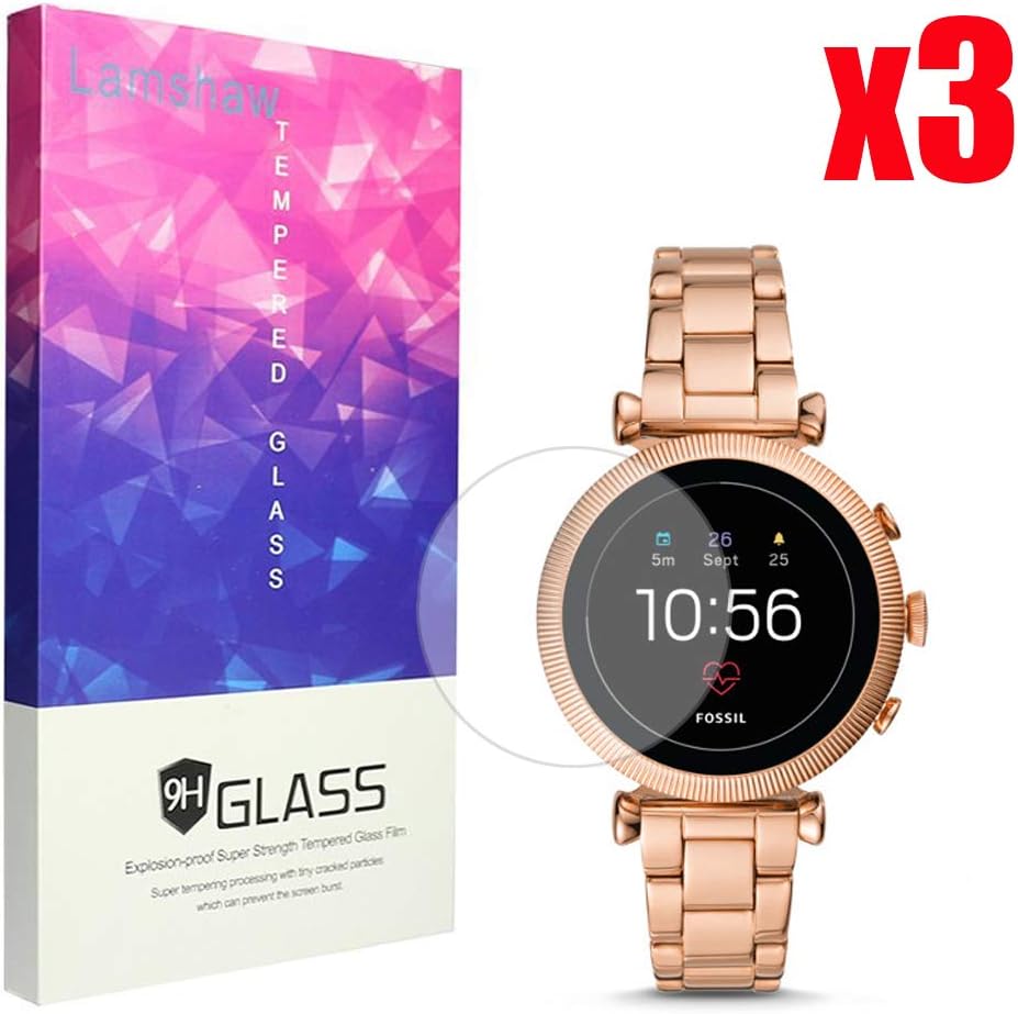 Ceston 9H Tempered Glass Screen Protector For SmartWatch Fossil Sloan HR Gen 4 (3 Pack)