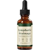 Lymphatic Drainage Drops, Bloat Relief &amp; De-Puff, Immune &amp; Lymph System Support Supplement, &ndash; Cleavers, Red Clover, Stillingia Root &amp; Prickly Ash Bark, Fluid Retention, Vegan &amp; Alcohol-Free, 2 Fl Oz