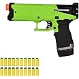 Lififun Fire Rat Series Soft Foam Dart Blaster, Premium Half Dart Blaster for Adults, Teens (Ages 14+) with Magazine & 20 Half-Length Darts, Toy Pistol Blaster 98 ft Range Zhenweiqi Green