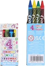 HENBRANDT 24 x Mini Kids Crayons Box 4 Assorted Colours 8 cm Non-Toxic view 4